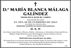 María Blanca Málaga